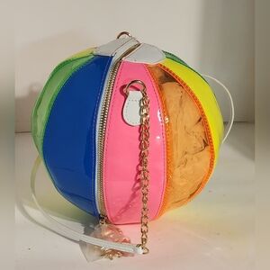 Betsey Johnson neon beach ball purse